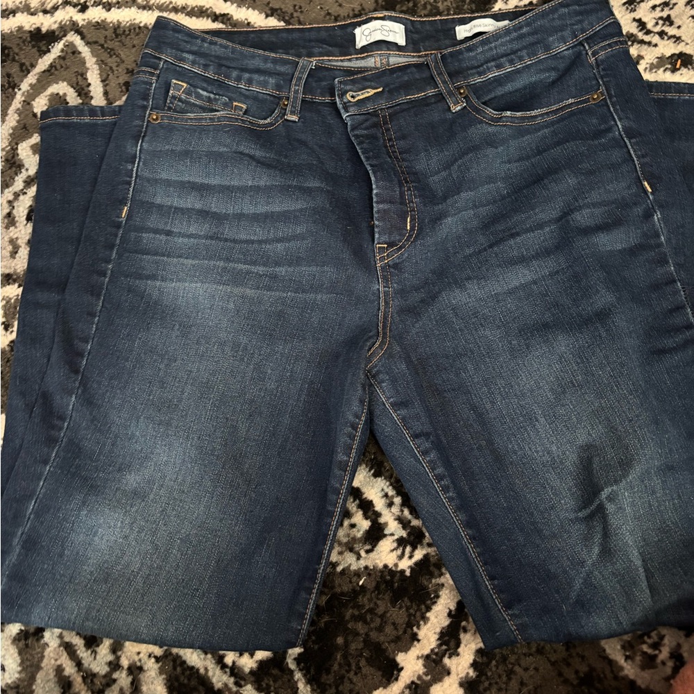 Jessica Simpson Dark Blue Straight Leg Jeans
